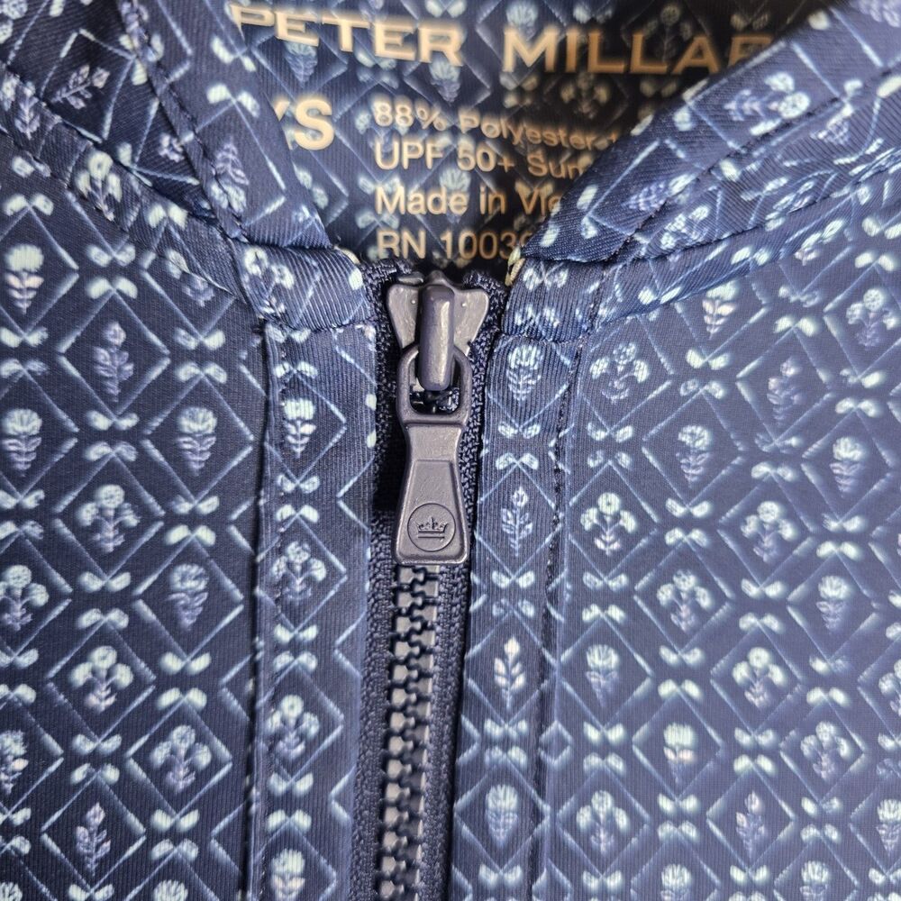 Peter Millar Women's XS Navy Back Nine Lightweight Long-Sleeve Zip Sun Shirt - Picture 5 of 13